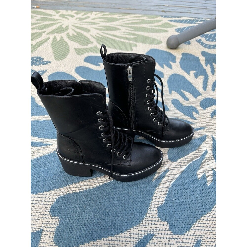 Nine West Boots 6M Vegan Leather Black